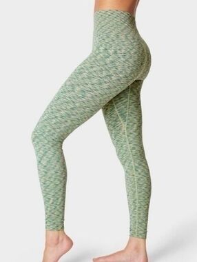 Sweaty Betty London Base Layer Space Dye High Rise Legging - Terrain Green